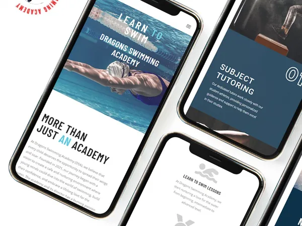 Dragons Swimming Academy website